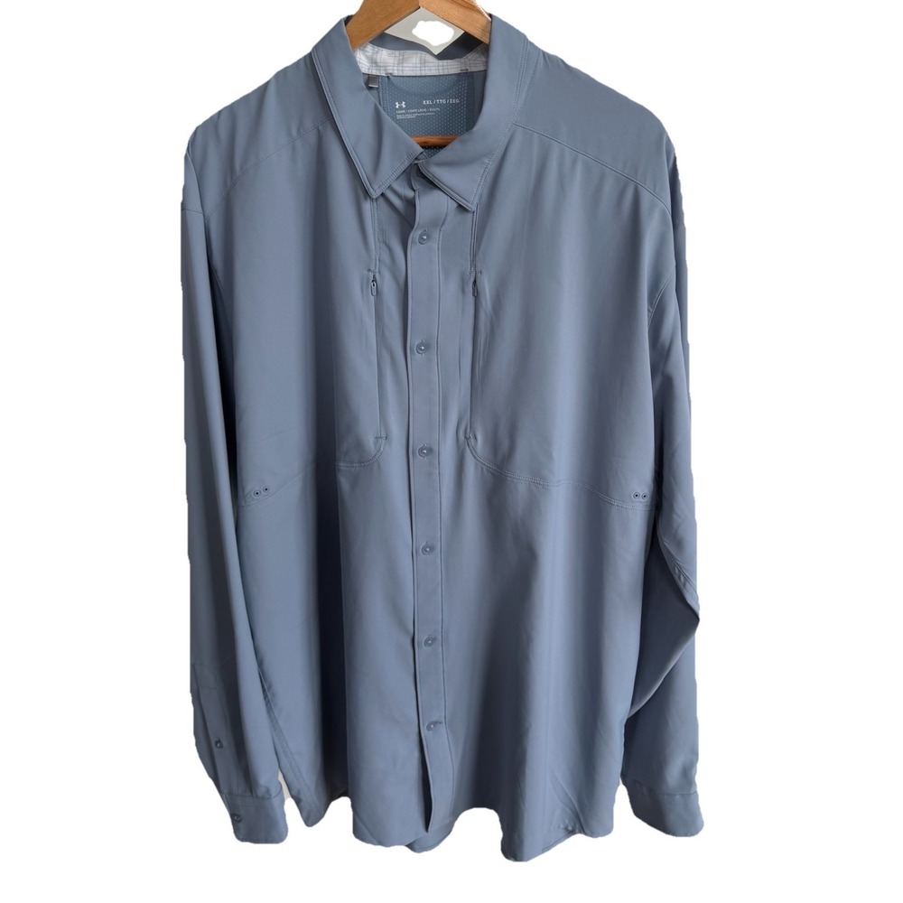Under Armour Tide Chaser 2.0 Shirt Mens 2XL Long Sleeve Button Up Vented Fishing